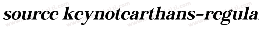 source keynotearthans-regular字体转换